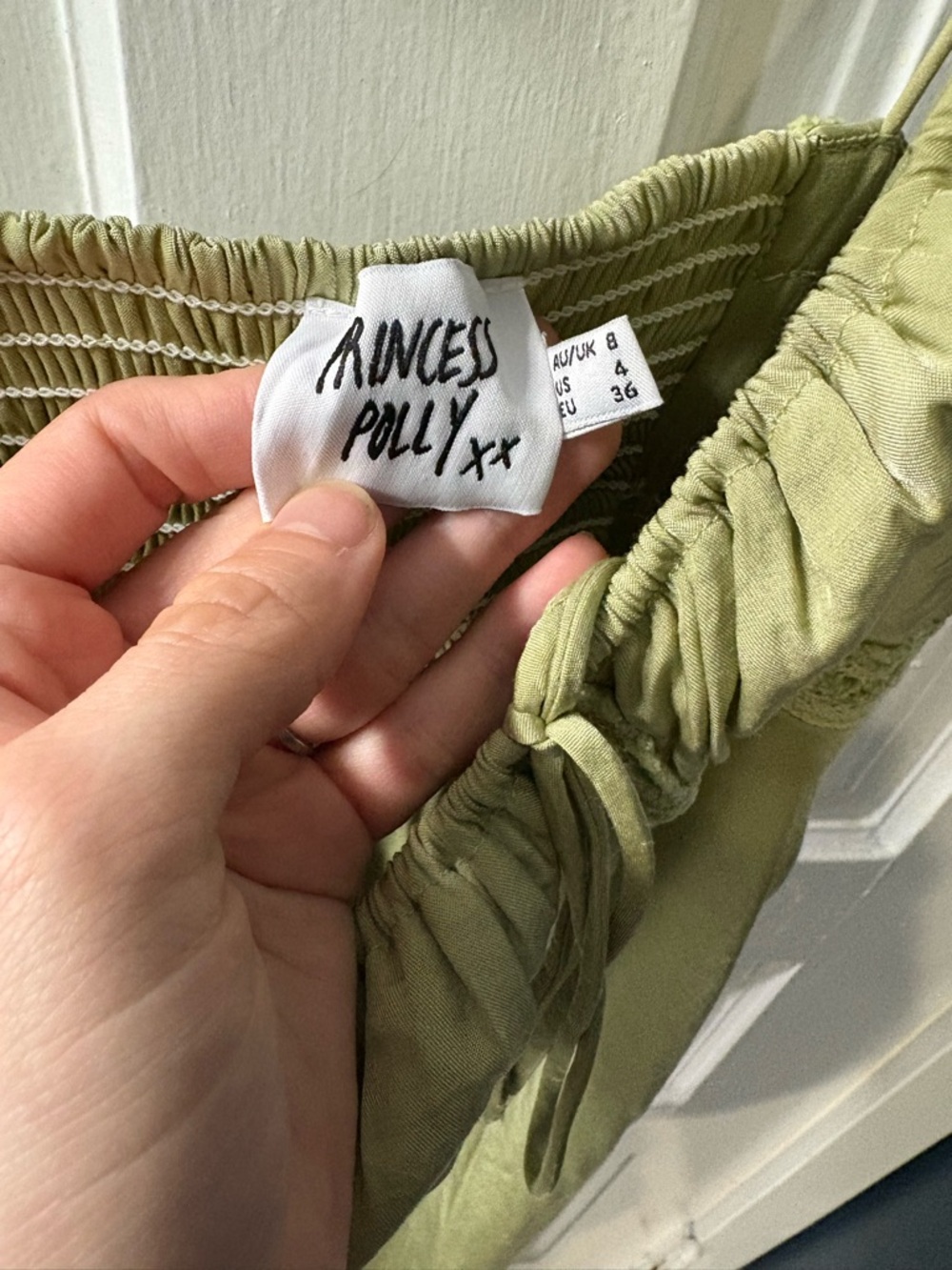 Princess Polly Olive Green Drawstring Skirt - Picture 3 of 3